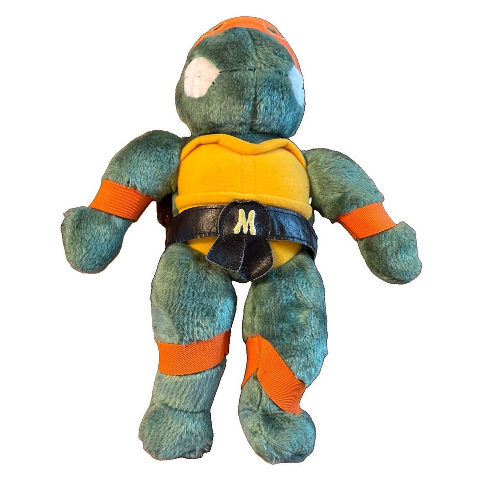 1989 Teenage Mutant Ninja Turtles Plush Michelangelo TMNT Mirage Playmate 15" - Picture 2 of 8
